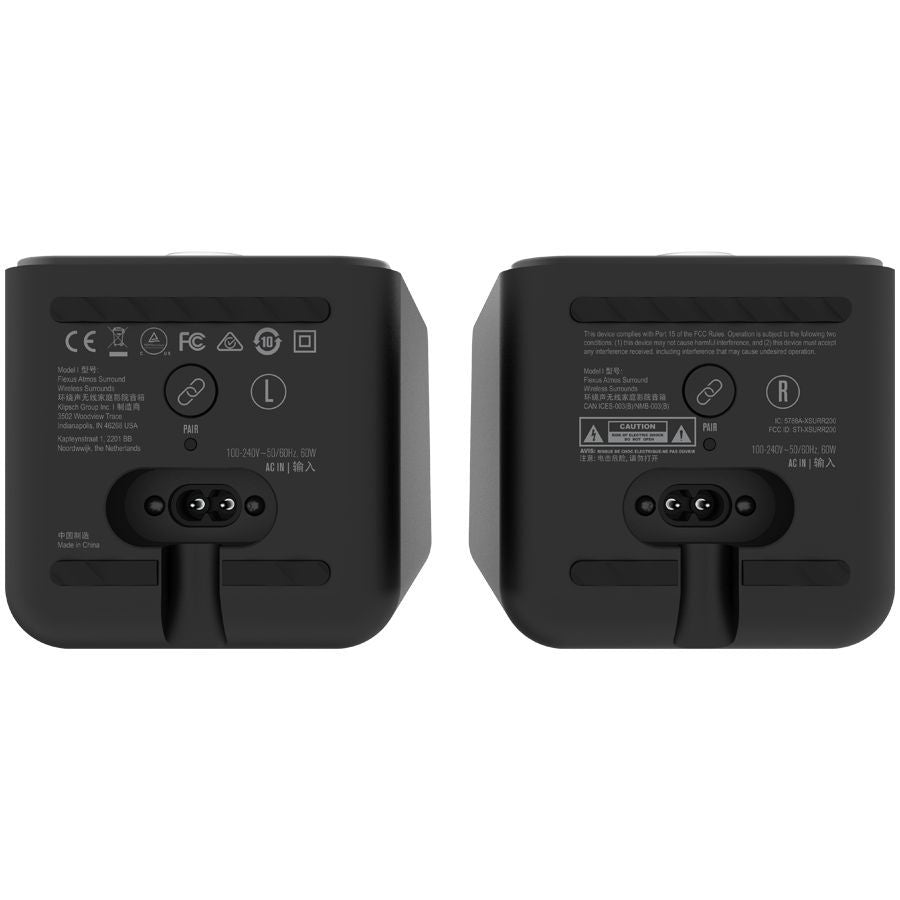 Juhtmevabad kõlarid KLIPSCH  Klipsch Flexus SURR 200 Surround speakers for Flexus Core soundbars, black, pair