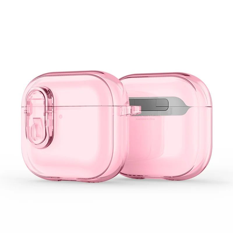 Чехол для наушников Dux Ducis Apple AirPods 4 PECL Series PC+TPU Cover with Hook Pink