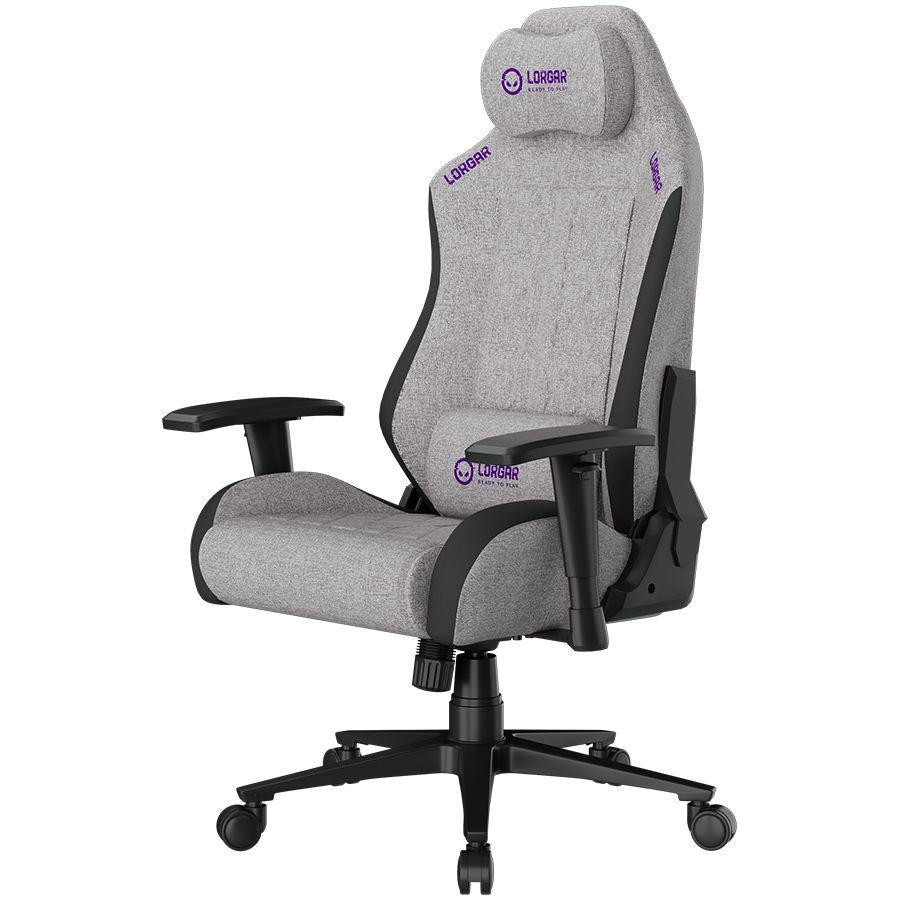Computer chairs / desks LORGAR  LORGAR CHA41, Ergonomic Gaming Chair Advanced, premium anti-stain fabric, Grey