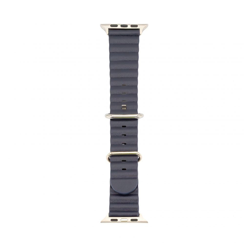 Rihm Connect  Watch 38/40/41mm Marine leather Watch Strap Navy Blue