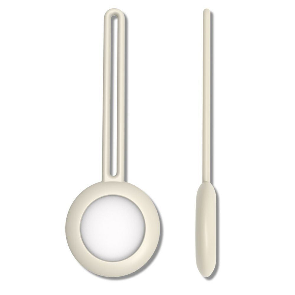 Nutika sildi tarvik iLike  AirTag Silicone Keychain Loop Case White
