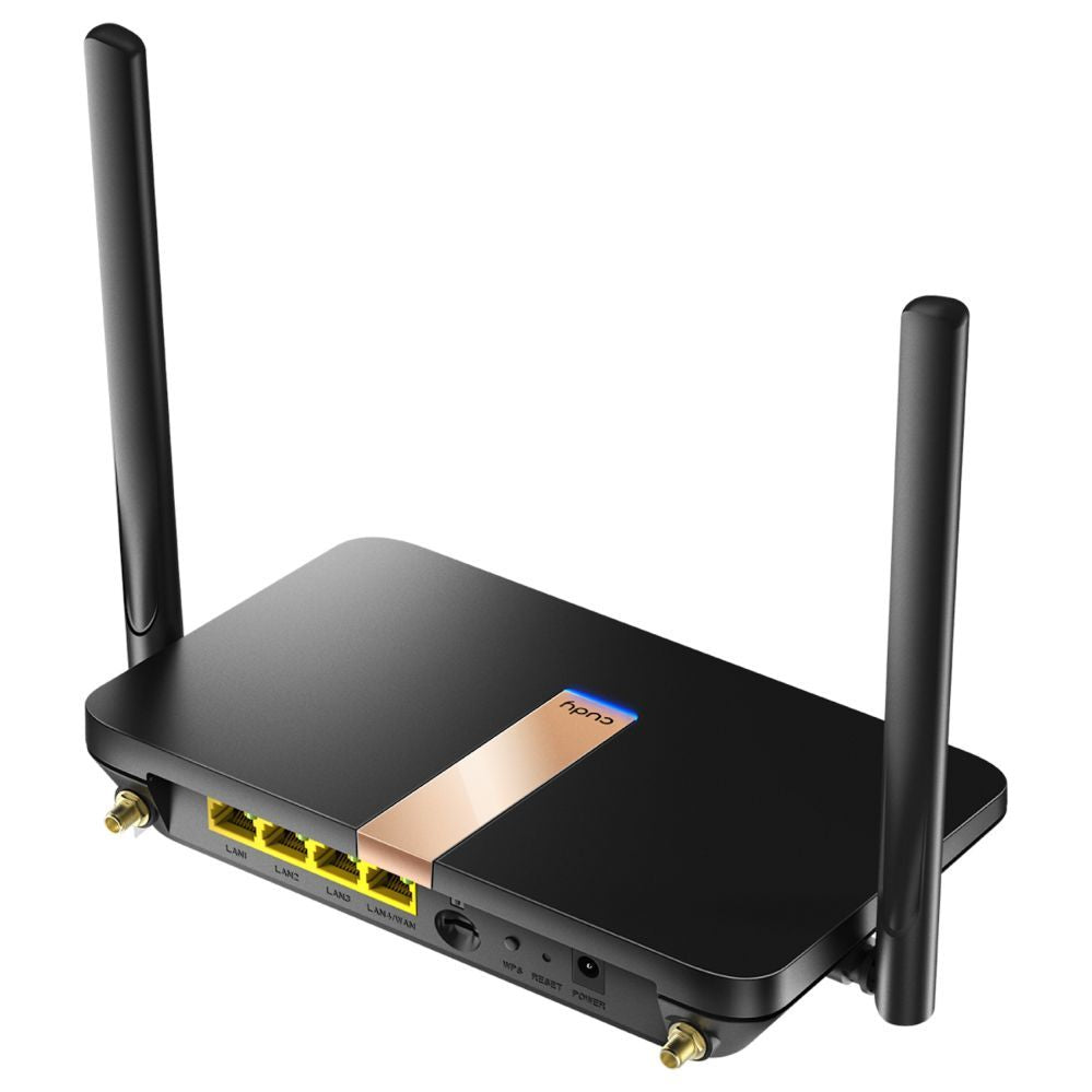 Ruuterid Cudy  LT500D LinkCell AC1200 4G LTE Cat4 Router Dual Band WiFi SIM VPN Detachable Antennas Mesh White