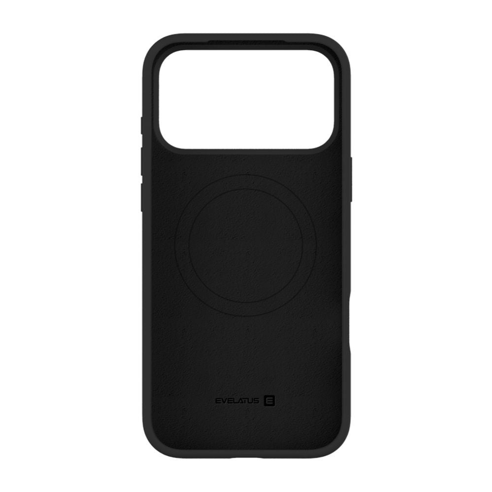 Back panel cover Evelatus Apple iPhone 17 Pro Max Premium MagSafe Soft Touch Silicone Case Black