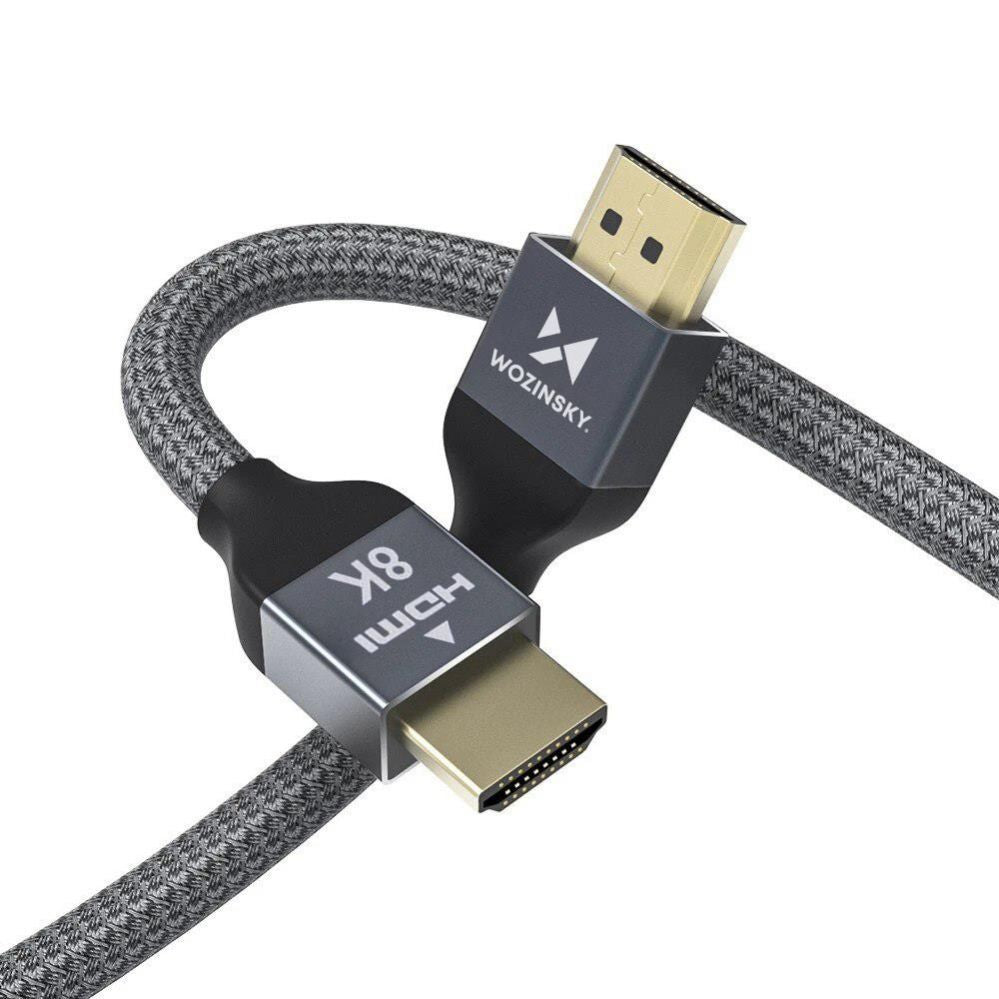 Кабель Wozinsky  Wozinsky cable HDMI 2.1 8K 60 Hz 48 Gbps / 4K 120 Hz / 2K 144 Hz 2 m silver (WHDMI-20)