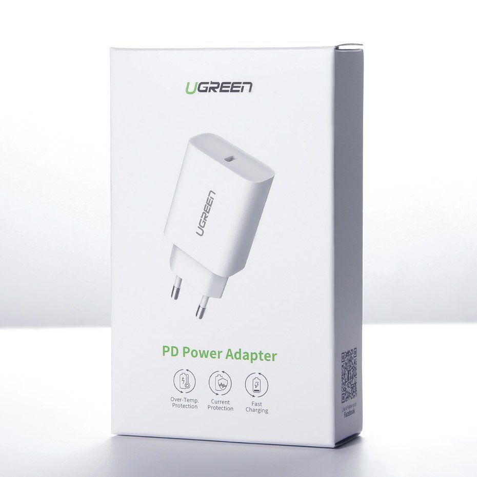Adaptrid Ugreen  USB charger Power Delivery 3.0 Quick Charge 4.0+ 20W 3A (60450) White