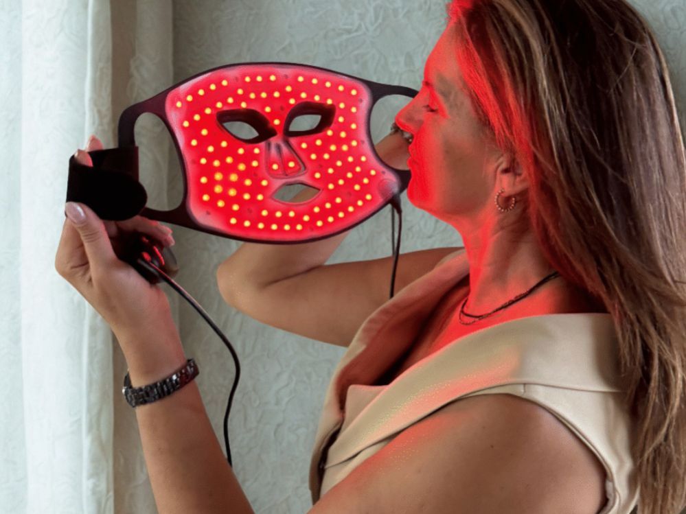Näopuhastus lunni  Lunni 7 colors LED and Near-Infrared Light Silicone LED Facial Mask Black