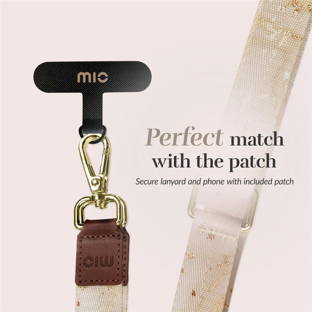 Back panel cover Mio  MIO Lanyard strap Gold Marble