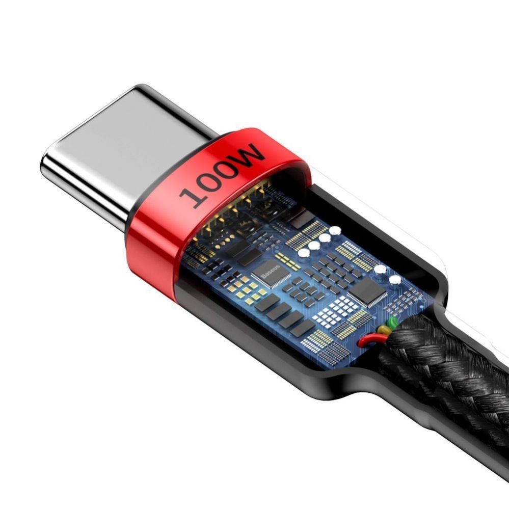 Cable Baseus  Baseus CATKLF-AL91 USB-C - USB-C PD QC cable 100W 5A 480Mb/s 2m - black and red