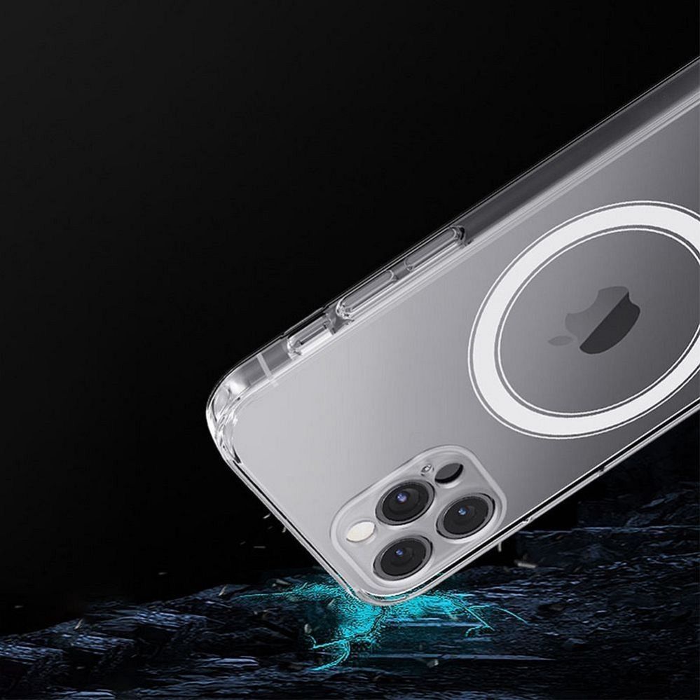 Tagakaaned iLike Apple Case for iPhone 16 PRO Clear Mag Cover (STR) compatible with MagSafe transparent