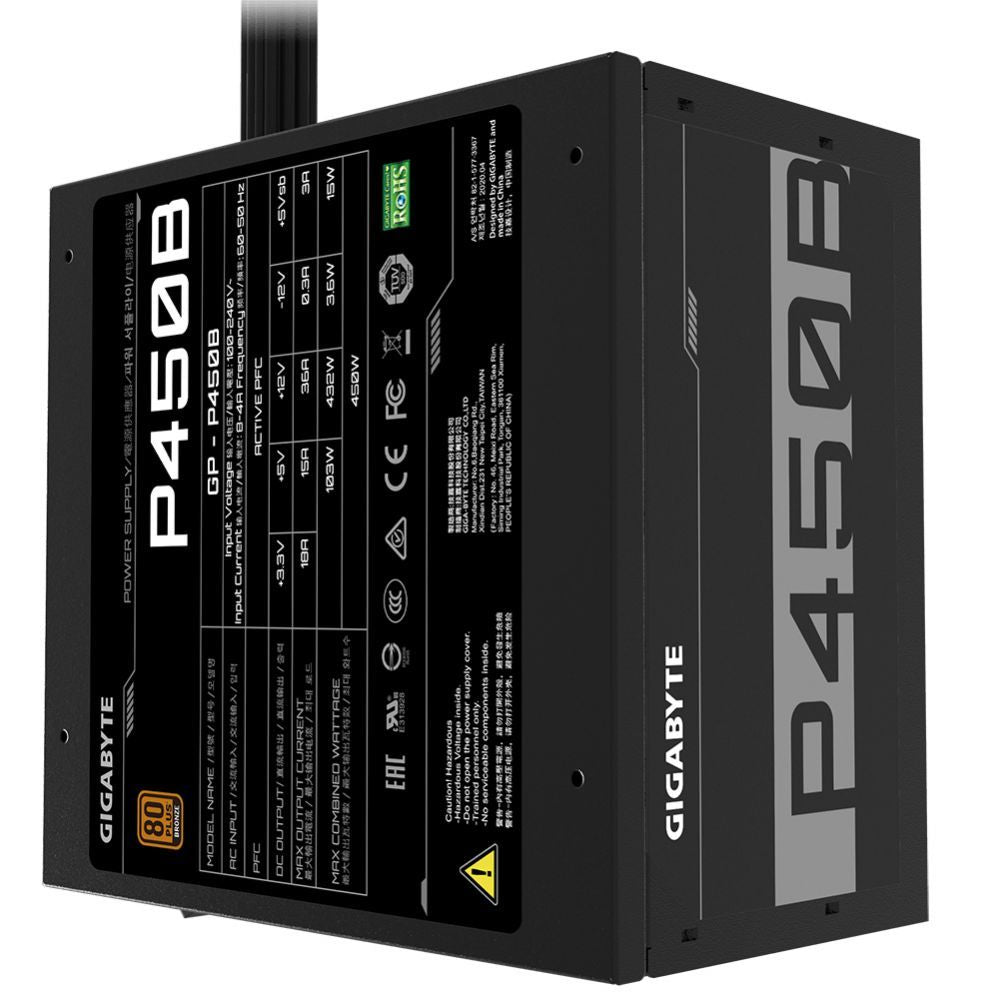 Toiteplokk Gigabyte  GP-P450B 450 W, 80 PLUS Bronze certified
