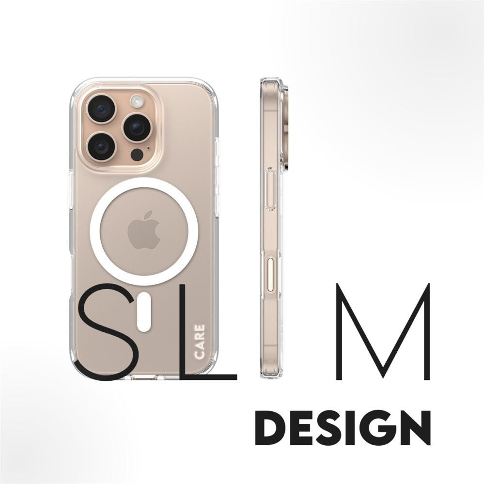 Чехол на заднюю панель PanzerGlass  CARE Flagship case with White MagSafe iPhone 16 Pro, Transparent