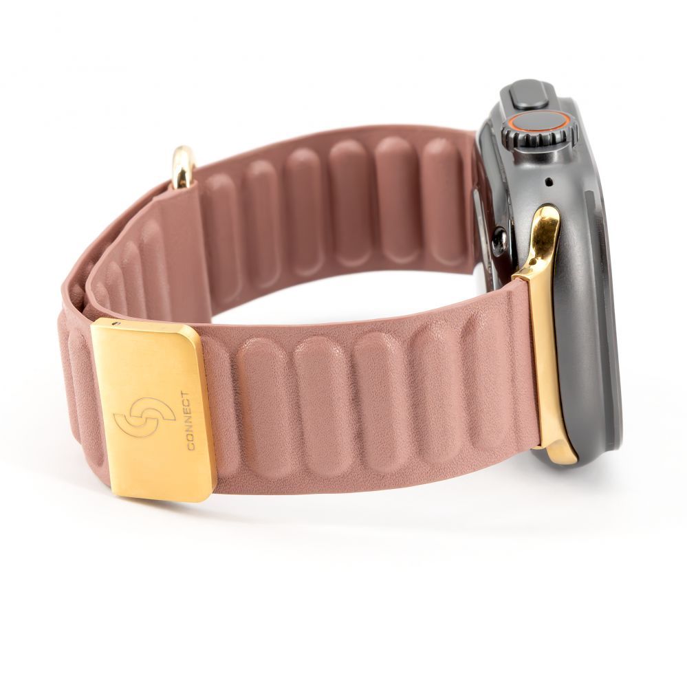 Rihm Connect  Watch 42/44/45mm cortical back buckle magnetic suction Watch Straps Rose pink