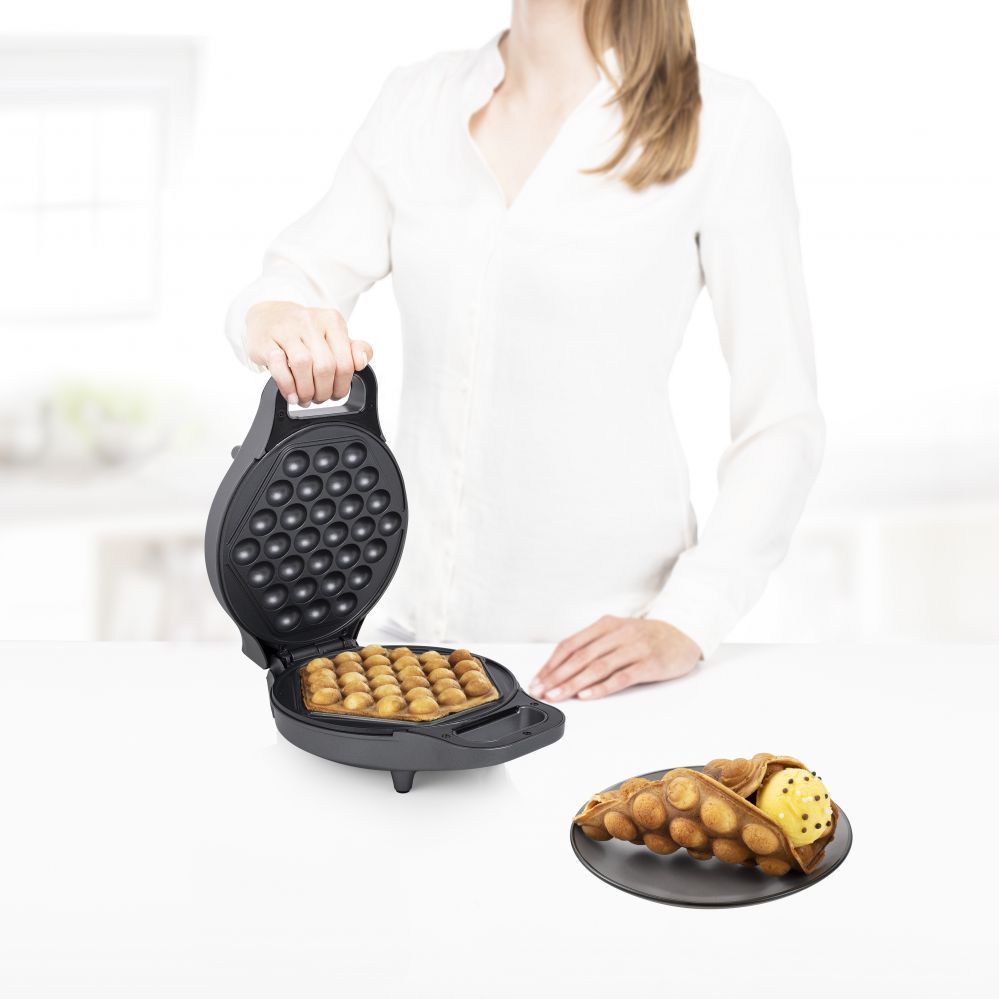 Тостер Princess  Tristar 01.132465.01.001 Bubble Waffle Iron, Power 700 W, 1 Belgian waffle, Black