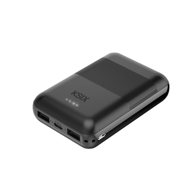 Väline aku ksix  Ksix Powebank Mini 10000mAh 10W+cable USB-A USB-C Black