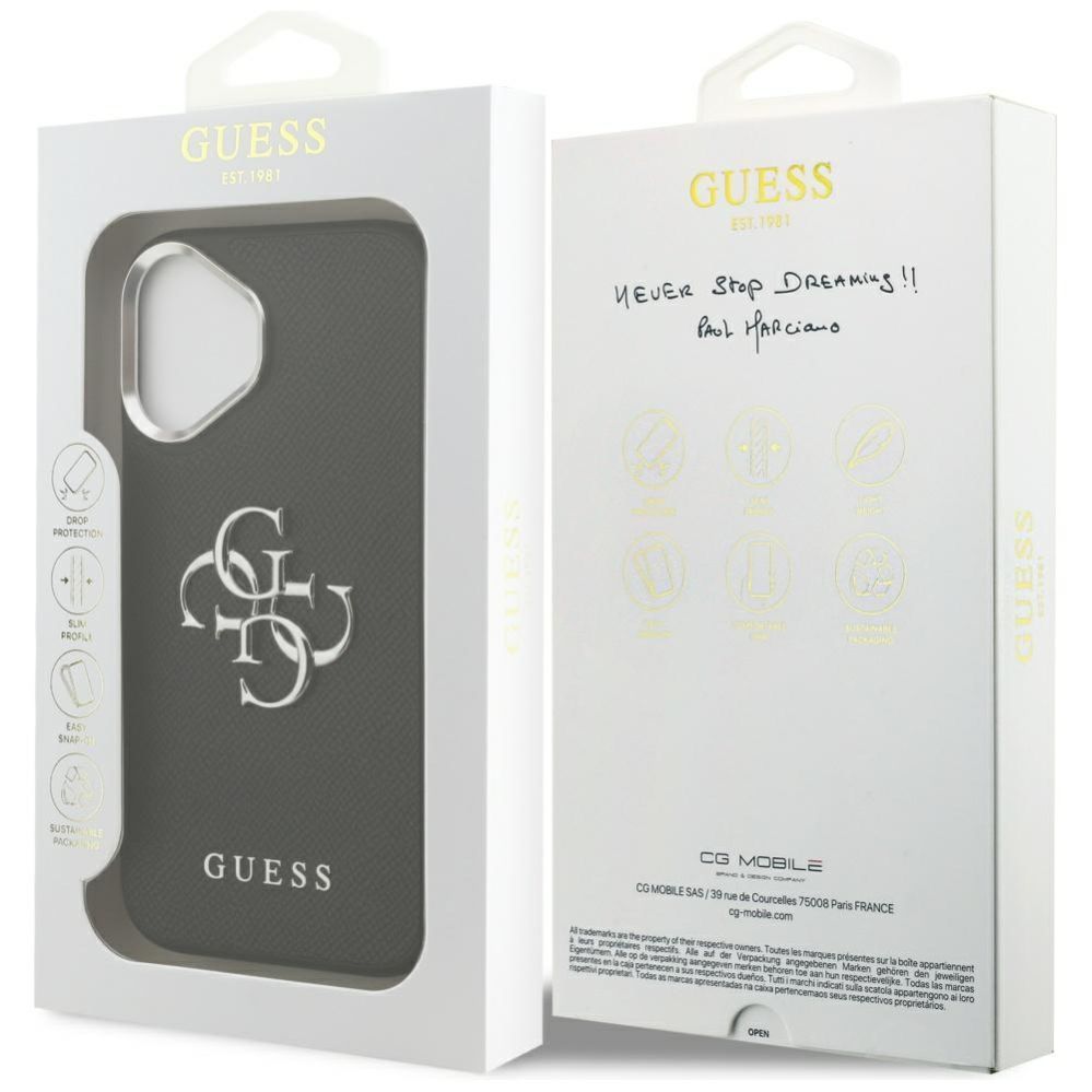 Muud kaubad Guess  Guess Grained Big 4G Classic Logo case for iPhone 17 - black