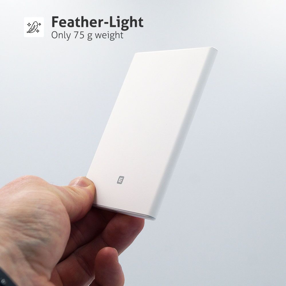 Внешний аккумулятор Evelatus  Evelatus 3000mAh Power Bank Super Slim With Wireless charging EVEP03PBSSW White