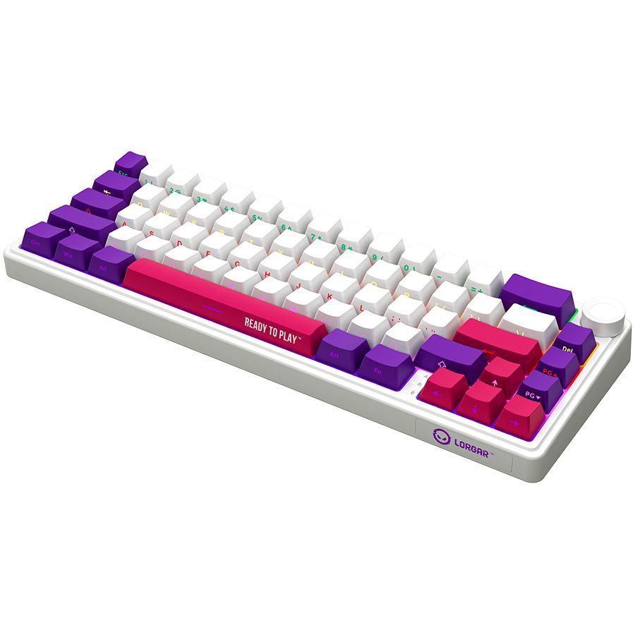 Computer keyboard LORGAR  LORGAR KBP70MW, Wireless 65% Mechanical Gaming Keyboard Pro, White, EN layout