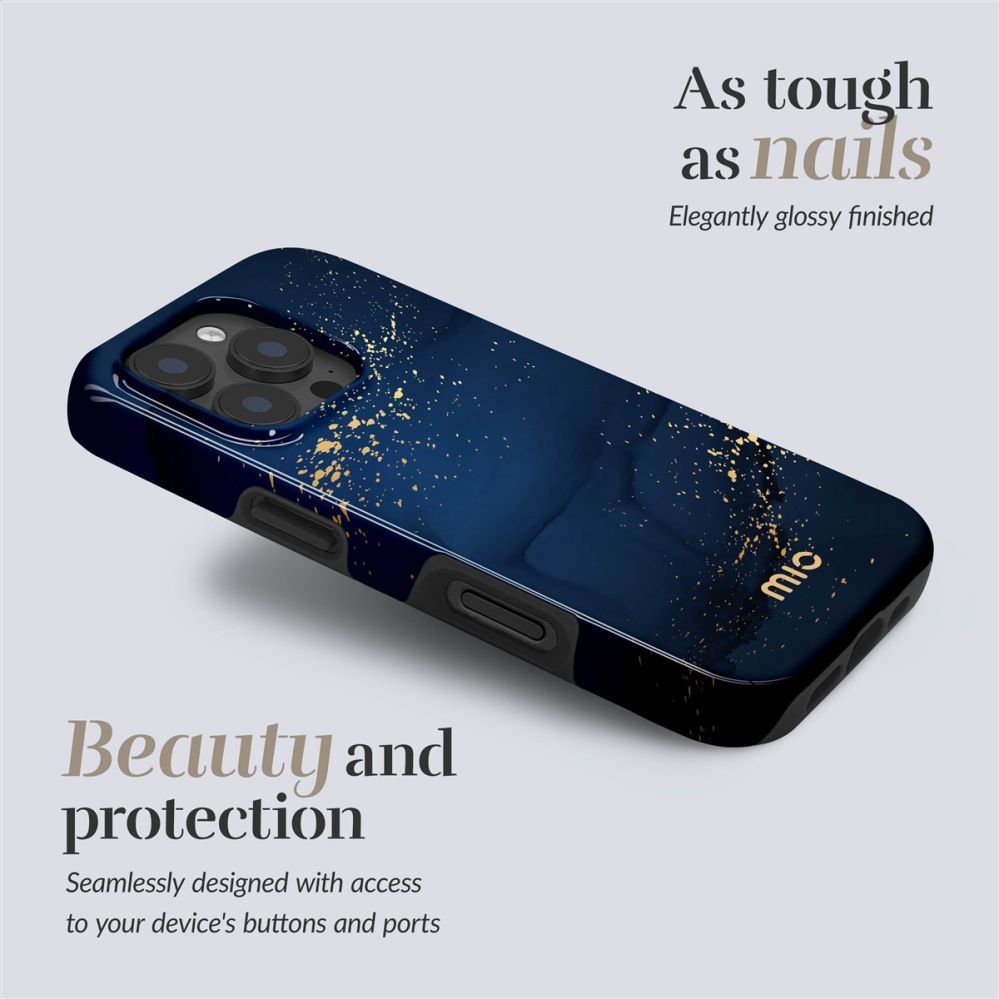 Back panel cover Mio  MIO Midnight Sparkle Magsafe Case Compatible for iPhone 16 Plus