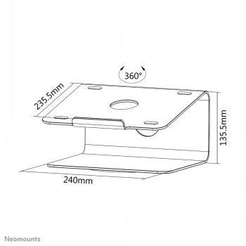 Other Computer Accessory NEOMOUNTS BY NEWSTAR  NEWSTAR NOTEBOOK DESK STAND (ERGONOMIC, 360 DEGREES ROTATABLE)