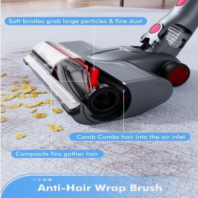 Пылесос Lubluelu  L7 Pro Self-Standing Cordless Stick Vacuum Cleaner 140AW 33KPA Hoover