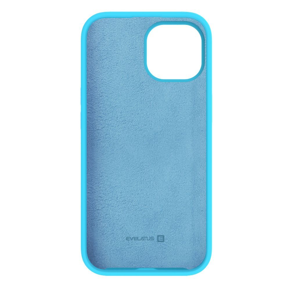 Tagakaaned Evelatus Apple iPhone 15 Plus Premium Soft Touch Silicone Case Cyan Blue