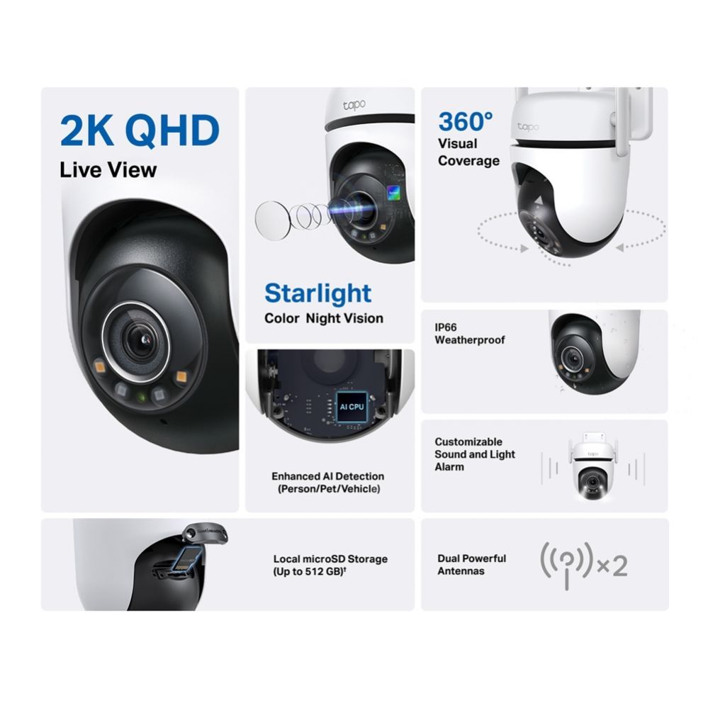 DSLR Camera TP-Link  WRL CAMERA 1080P PAN/TILT/TAPO C520WS