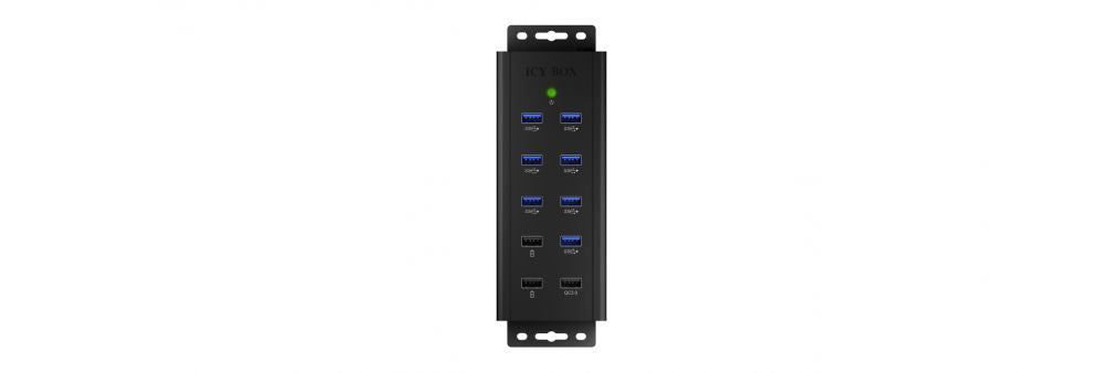 Роутер Raidsonic  7-port Industrial hub IB-HUB1703-QC3 0.71 m, Black, USB Type-A