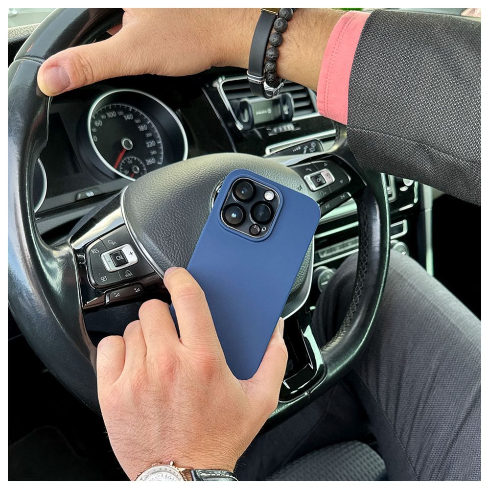 Back panel cover Evelatus Apple iPhone 14 Pro Premium Magsafe Soft Touch Silicone Case Midnight Blue
