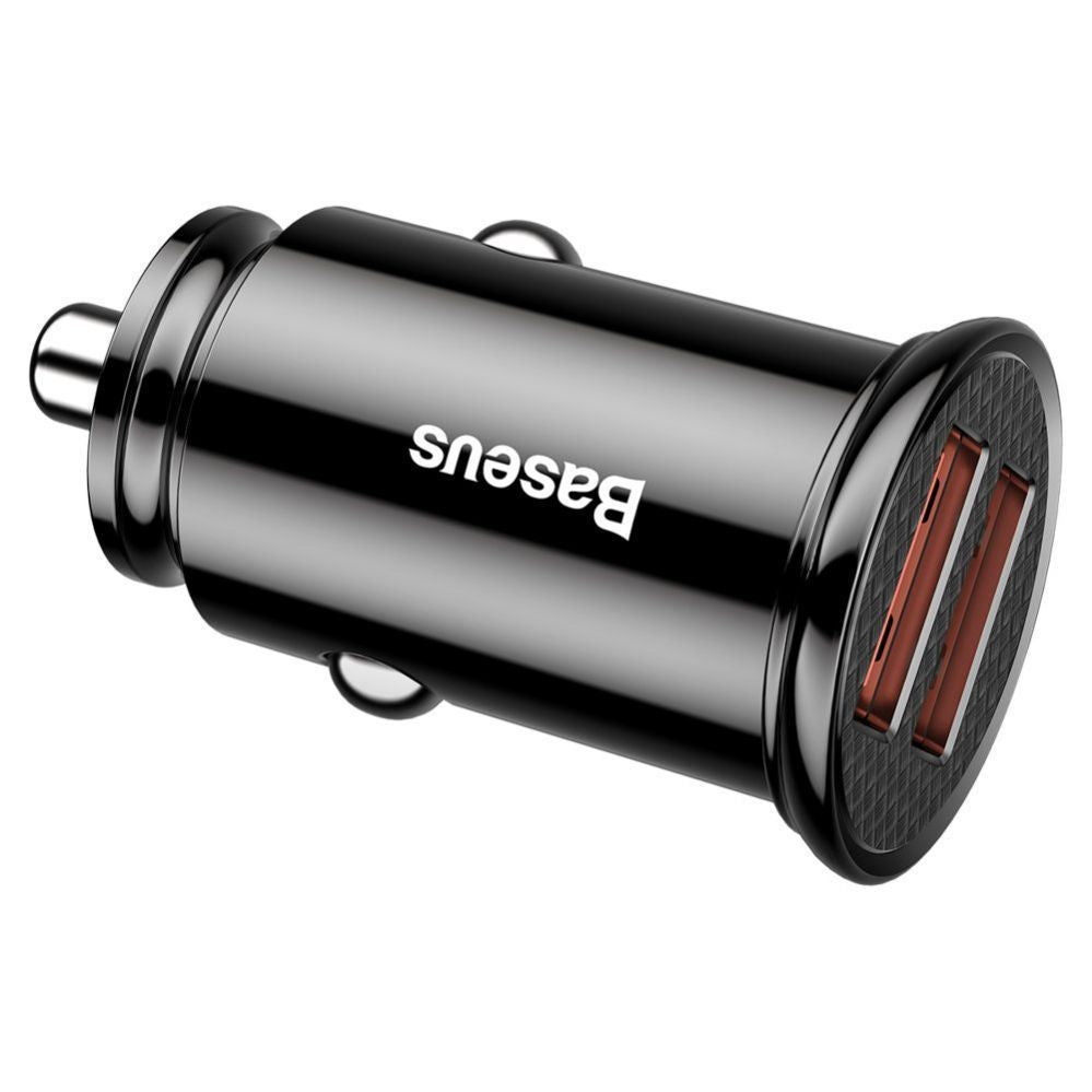 Kaabel Baseus  Baseus Circular smart car charger 2x USB QC3.0 Quick Charge 3.0 SCP AFC 30W black (CCALL-YD01)