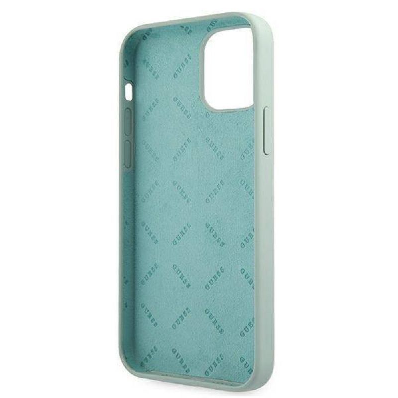 Back panel cover Guess Apple iPhone 12 Mini 5.4'' Vintage Fuschia Script Cover Blue