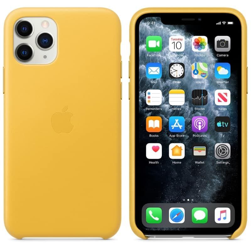 Чехол на заднюю панель Apple - iPhone 11 Pro Leather Case MWYA2ZM/A Meyer Lemon