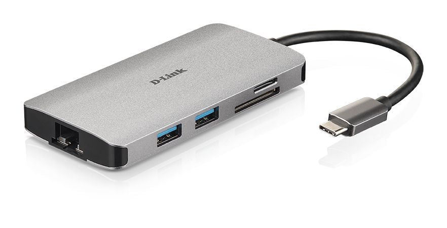 Ruuterid D-link  8-in-1 USB-C Hub with HDMI/Ethernet/Card Reader/Power Delivery DUB-M810	 0.15 m
