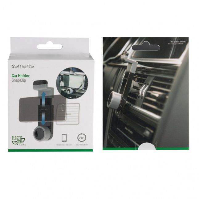 Automaatne hoidja 4smarts  Car Holder SnapClip (airvent), black