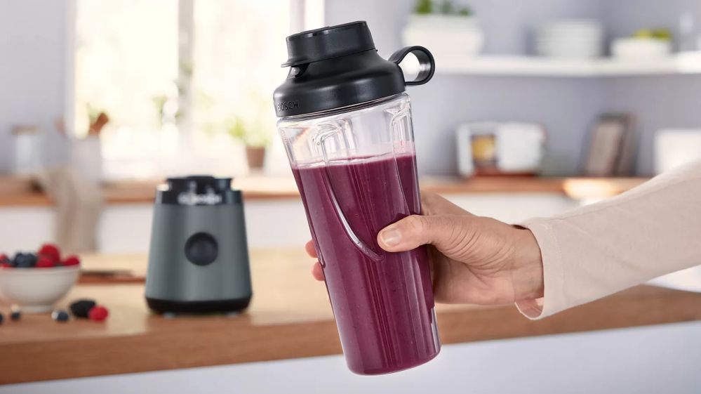 Mikserid ja blenderid Bosch  VitaPower ToGo Smoothie Maker MMB2111S Tabletop, 450 W, Jar material Tritan, Jar capacity 0.6 L, Ice crushing, Silver
