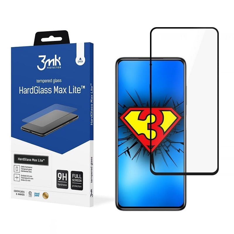 Protective glass 3MK Xiaomi 3mk Poco X3 Hard Glass Max Lite Black