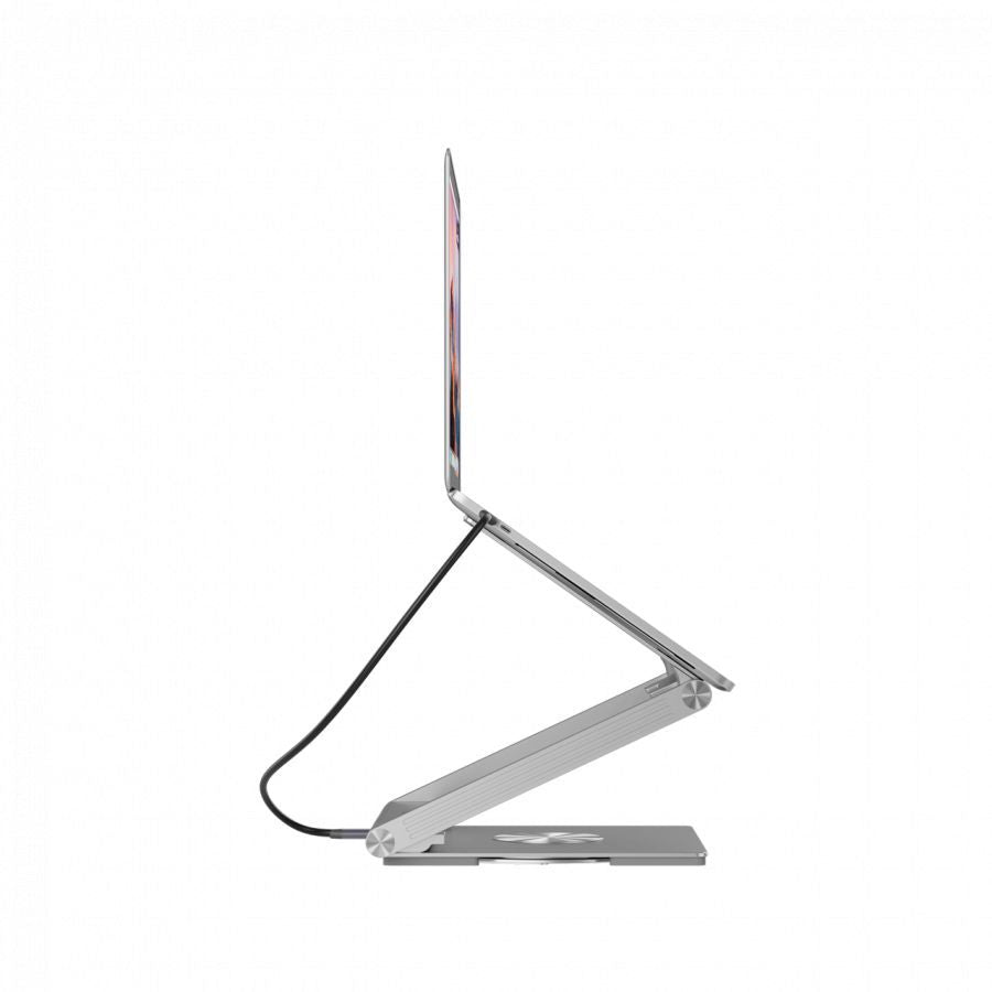 Üleminek Canyon  Canyon Laptop stands with hub, TYPE C F to HDMI2.0+2USB3.0+USBC3.0+RJ45+PD, TYEP C TO C cable 1m white with Emarker: HUSB332A, Material: Aluminum case+ABS+PS, Size: 245x240x27.2+/-0.3mm, Weight:1304g
