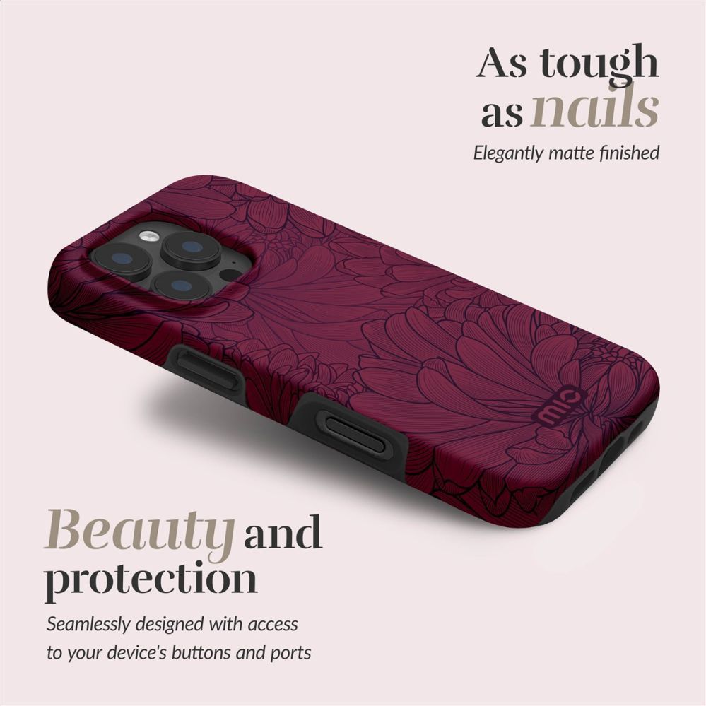 Tagakaaned Mio  MIO Berry Blooms Magsafe Case Compatible for iPhone 16 Pro Max