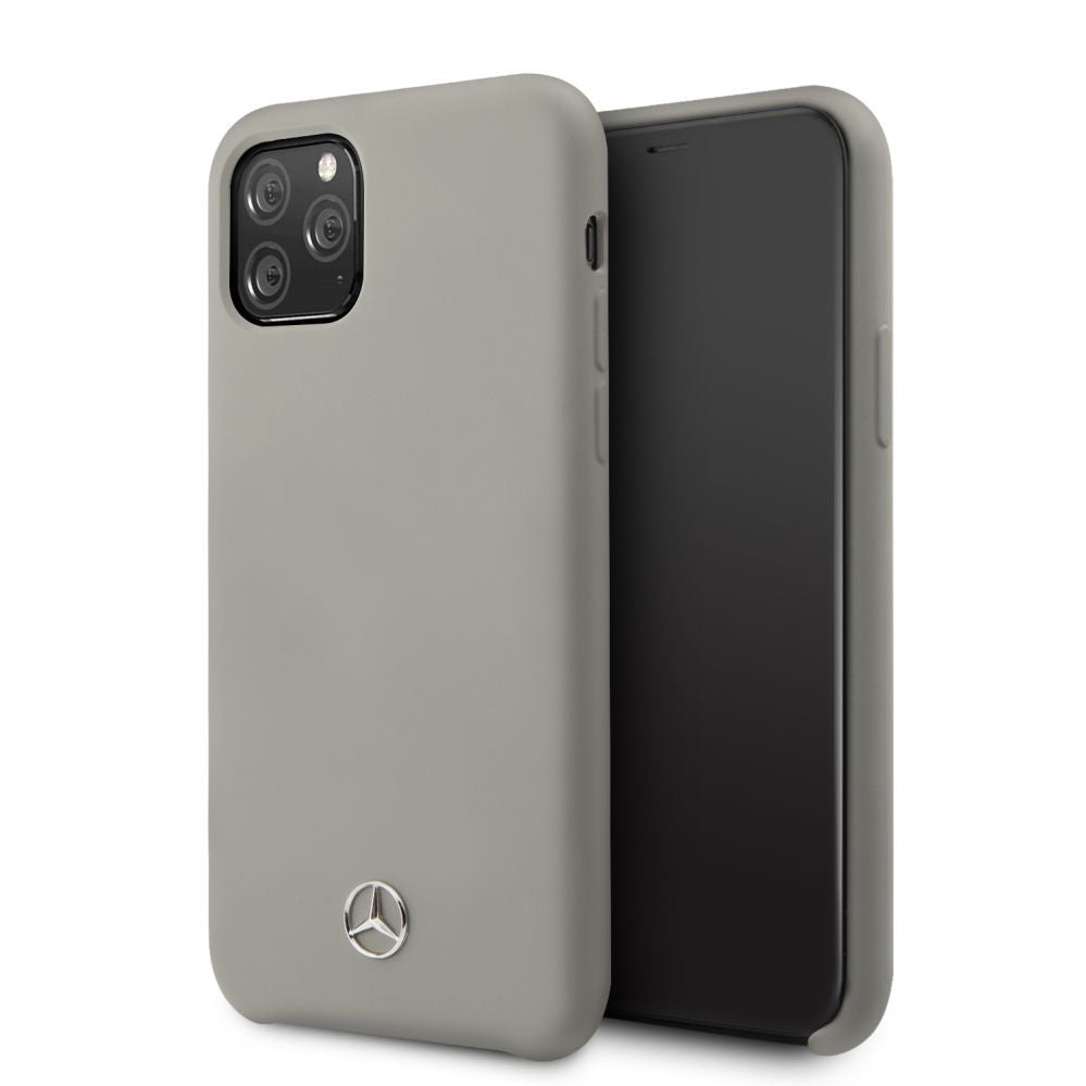 Back panel cover Mercedes-Benz Apple iPhone 11 Pro Liquid Silicone Case Grey