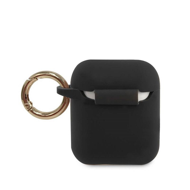 Headphone case Guess - AirPods Guess Triangle Silicone Case Black