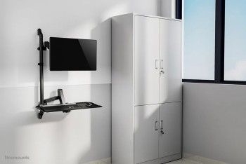 TV bracket NEOMOUNTS BY NEWSTAR  NEOMOUNTS WALL MOUNTED SIT-STAND WORKSTATION (SCREEN, KEYBOARD & MOUSE)