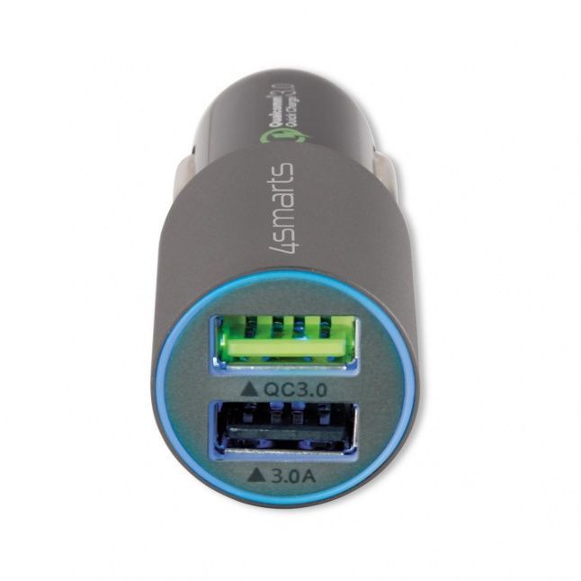 Auto charger 4smarts  Car Charger Rapid 30W with Quick Charge, matt grey