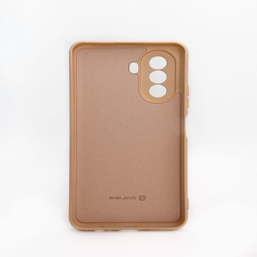 Чехол на заднюю панель Evelatus Huawei Nova Y70 Nano Silicone Case Soft Touch TPU Beige