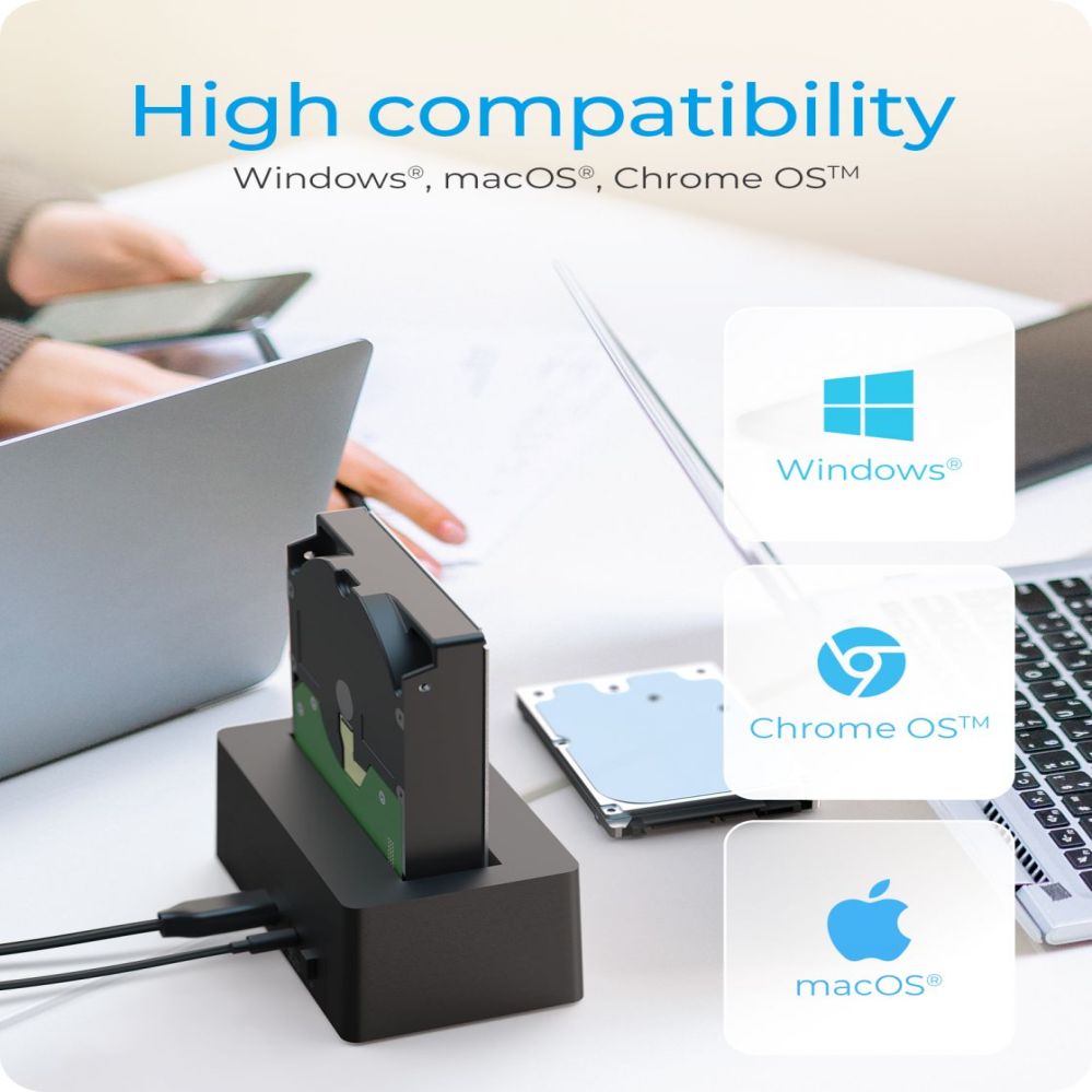Other Computer Accessory Raidsonic  Icy Box IB-1121-U3 DockingStation for 1x 2.5"/3.5" SATA I/II/III, USB 3.2 Gen 1, Power Supply, Black