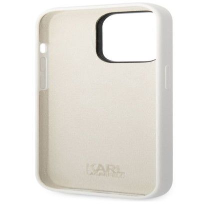 Чехол на заднюю панель Karl Lagerfeld Apple iPhone 14 Pro Liquid Silicone Ikonik NFT Case White