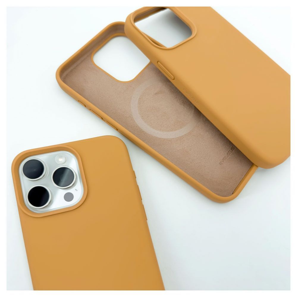 Чехол на заднюю панель Evelatus Apple iPhone 15 Pro Max Premium Magsafe Soft Touch Silicone Case Gold