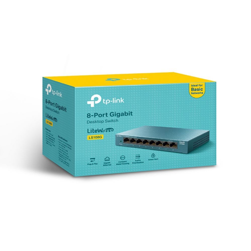 Сервер - Прочие аксессуары TP-Link  8-Port 10/100/1000Mbps Desktop Network Switch LS108G Unmanaged, Desktop
