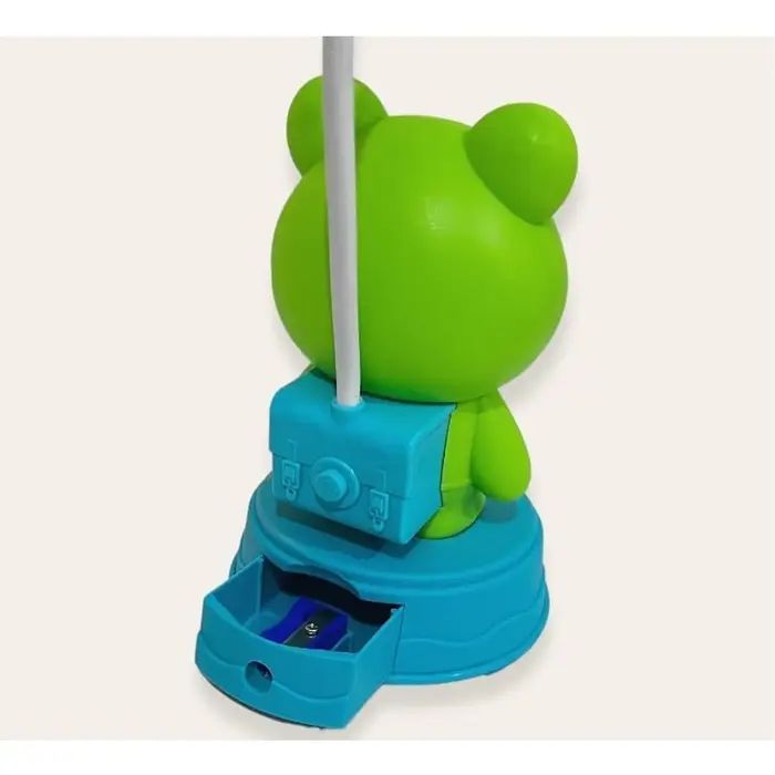 Laualamp Kiddyz  NL1 Space Froggy Kids Night Light Desk Lamp (20x10cm) with USB Power & pencil sharpener Green