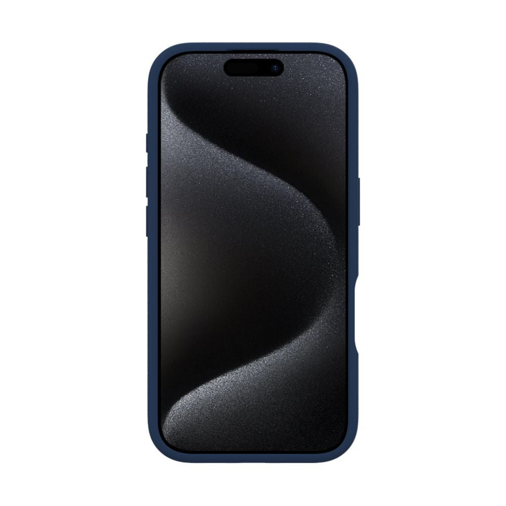Back panel cover Evelatus Apple iPhone 16 Pro Premium Magsafe with Stand Soft Touch Silicone Case Dark Blue