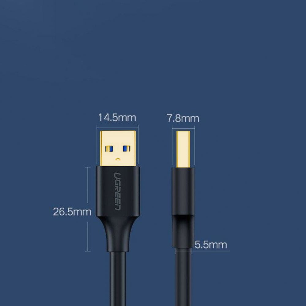 Kaabel Ugreen  Ugreen US128 10371 USB-A 3.0 / USB-A 3.0 5Gb/s cable 2m - black