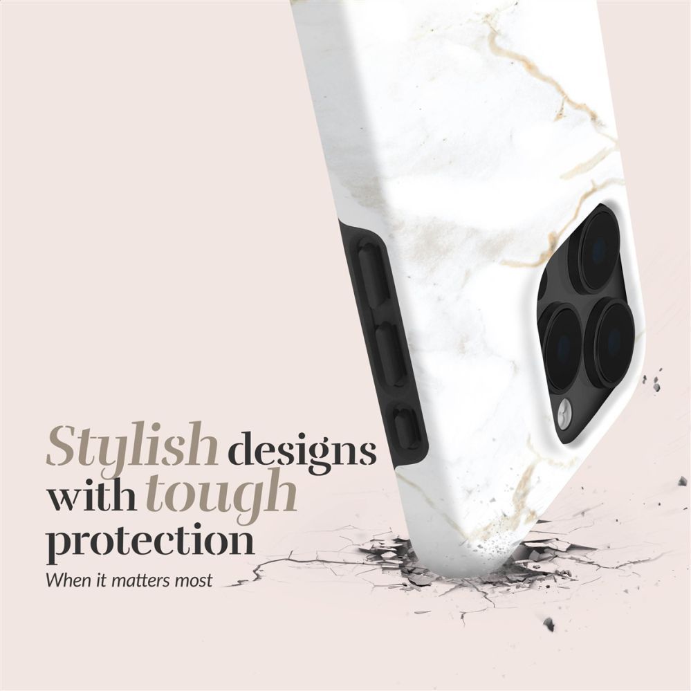 Back panel cover Mio  MIO White Marble Magsafe Compatible for iPhone 17